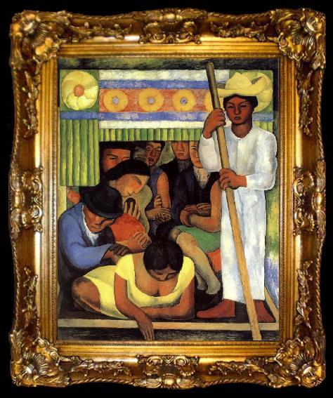 framed  Diego Rivera Canoe, ta009-2